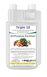 Triple 10 All Purpose Liquid Fertilizer 10-10-10 with Amino Acids (5.5%) & Seaweed Extract (32oz)