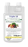 Triple 10 All Purpose Liquid Fertilizer 10-10-10 with Amino Acids (5.5%) & Seaweed Extract (32oz)