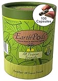 EarthPods Organic Indoor Plant Food for Houseplants Spikes - House Plant Fertilizer Sticks (100 Concentrated Capsules) – Potted Plant Nutrients Vitamins – Gardening Gifts for Women Men – Made in USA