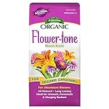 Espoma Organic Flower-tone 3-4-5 Natural & Organic Plant Food; 4 lb. Bag; Organic Fertilizer for Flowers, Annuals, Perennials & Hanging Baskets. Blossom Booster