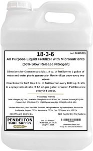 Pendeltons liquid nutrients has optimal NPK ratios