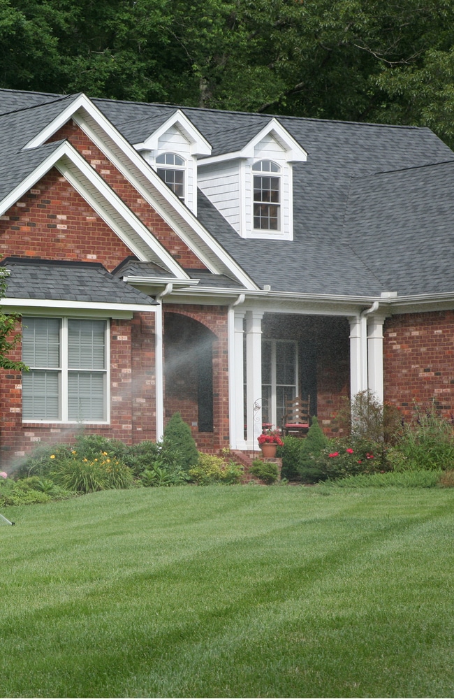 Beautiful lawn Stripes in the yard create a beautiful appearance