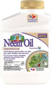 bonide neem oil is an excellent natural control method.