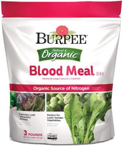 Burpee blood meal is organic and provides proper nutrients to collard greens