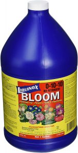 Liquinox is low in nitrogen to allow more chances to develop flowers
