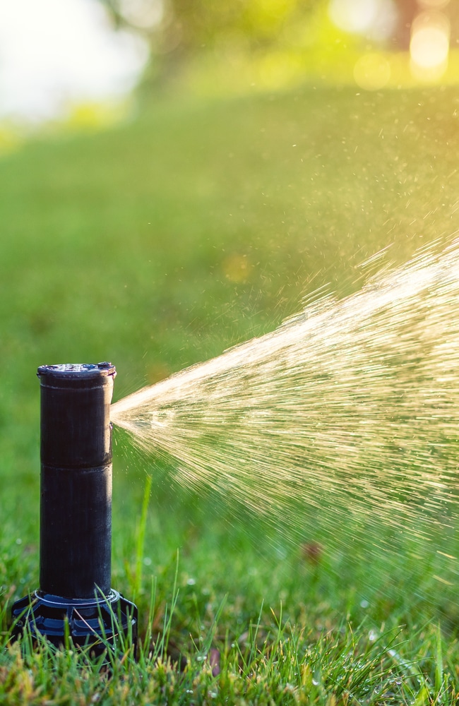 Adequate water pressure setup for sprinkler to spray water
