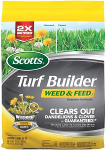 Scotts weed and feed can be used to kill dandelion and strengthen lawn at the same time.